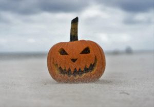 Florida Halloween Beach Pumpkin Jack-o-lantern ocean